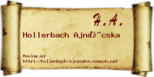 Hollerbach Ajnácska névjegykártya